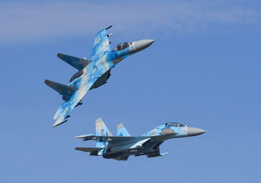 Ukraina. Nie żyje dwóch pilotów w katastrofie myśliwca Su-27|undefined