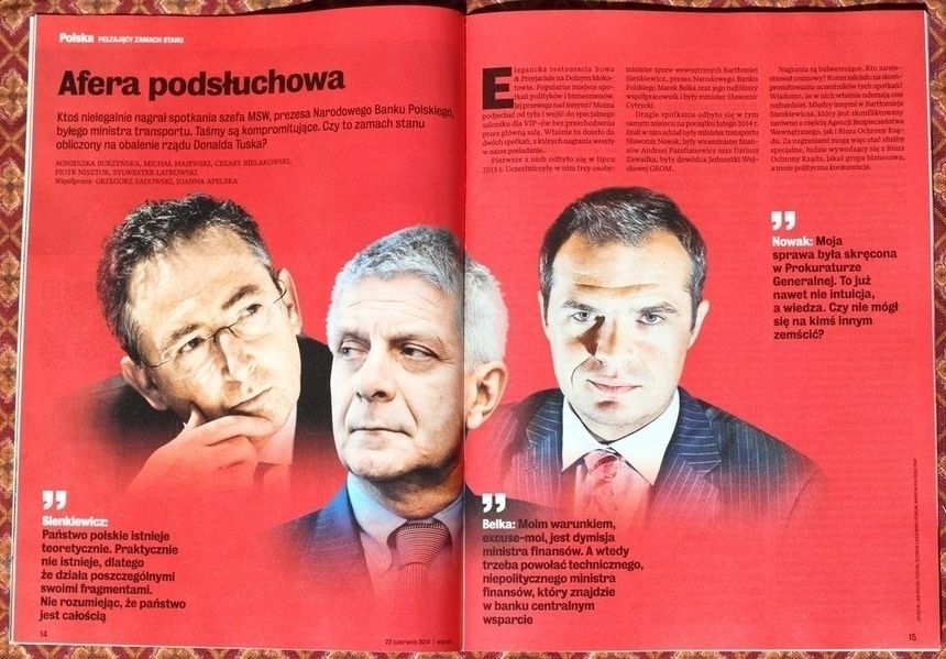 Wyborcza: ludzie służb specjalnych z PiS stoją za aferą podsłuchową|undefined