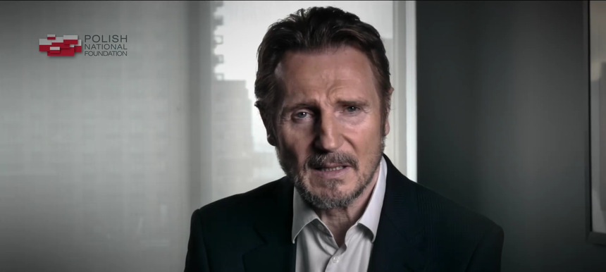 Aktor Liam Neeson wystąpił w spocie Polskiej Fundacji Narodowej |undefined