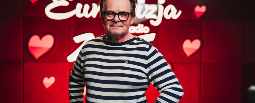 Piotr Pręgowski podczas wizyty w Radiu ZET