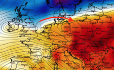 Anomalia temperatury na poziomie ciśnienia 850 hPa 12.02