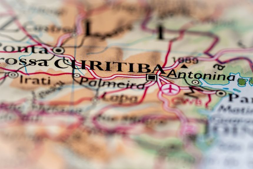Curitiba, Brazylia mapa 