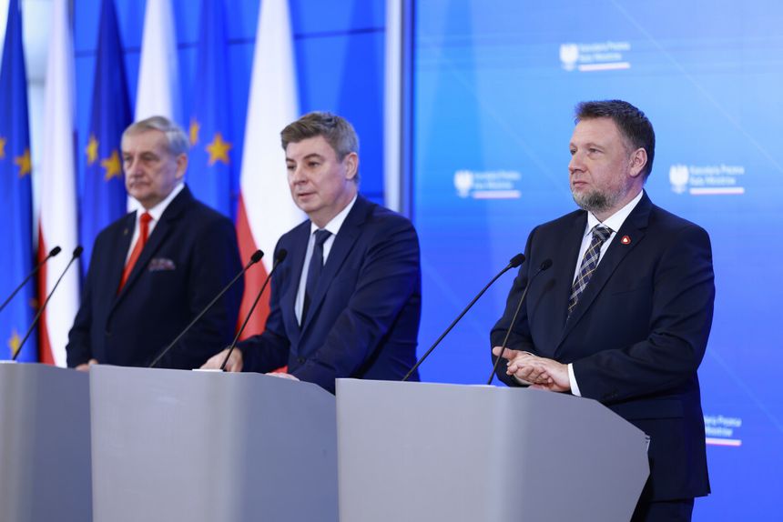Konferencja prasowa w Kancelarii Prezesa Rady Ministrow