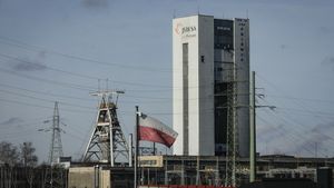 Widok na kopalnie KWK Pniówek należącą do Jastrzębskiej Spółki Węglowej 