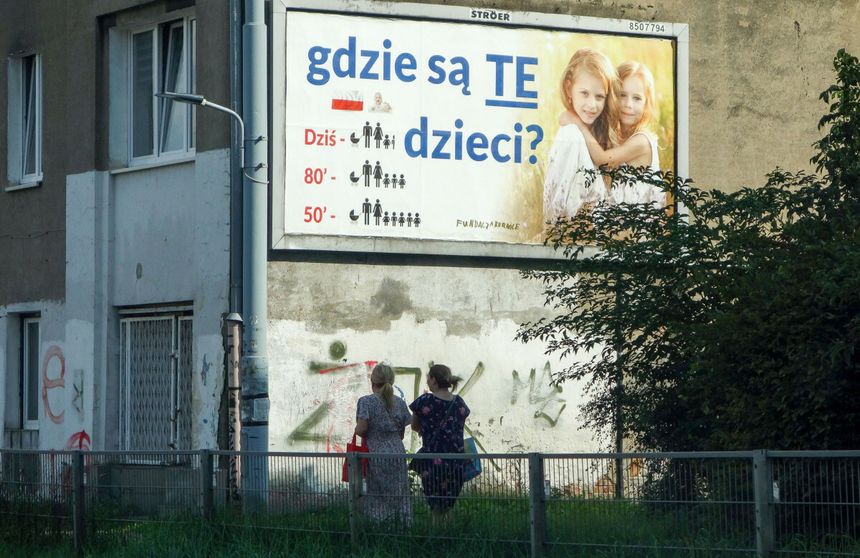 Jeden z billboardów fundacji Mateusza Kłoska.