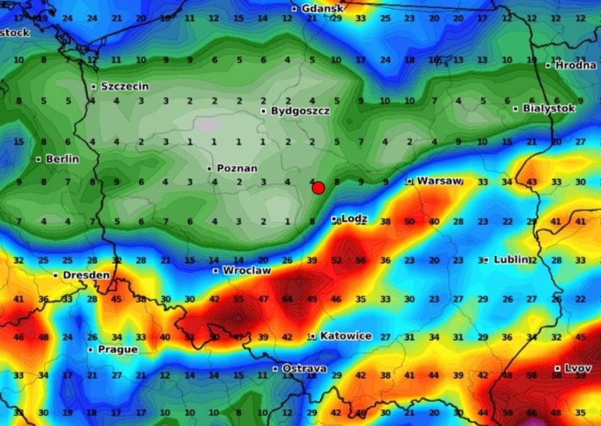 Prognoza opadów w sierpniu