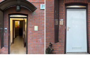 Drzwi w kamienicy w Gdańsku