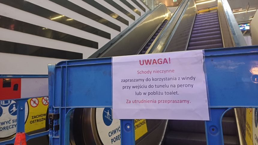 Niedziałające schody w Bydgoszczy
