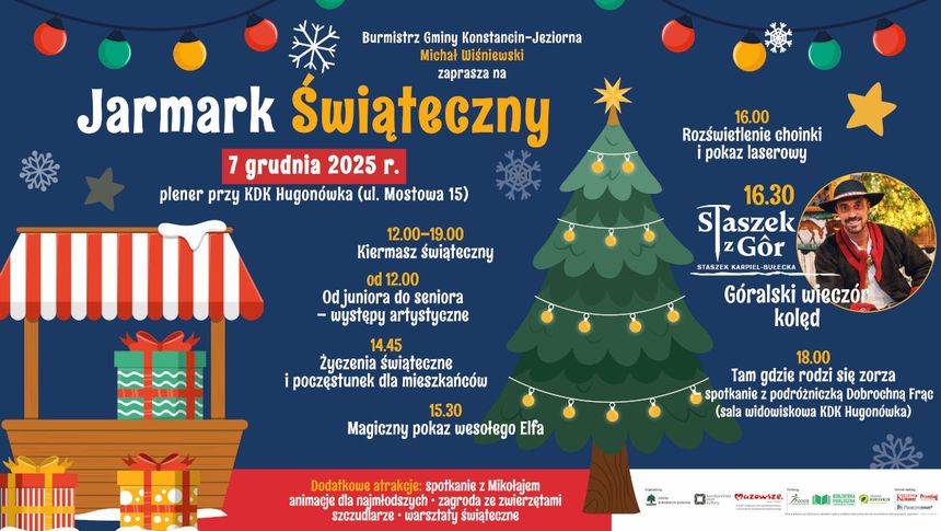 Plakat Jarmarku Świętecznego w Konstancinie-Jeziornie