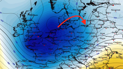 Anomalia wysokości geopotencjalnej na poziomie 500 hPa (dm) 28.02