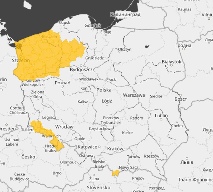Ostrzeżenia IMGW przed burzami