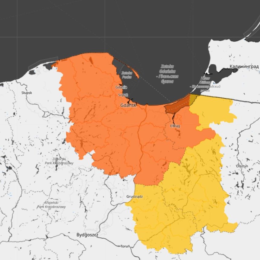 mapa IMGW
