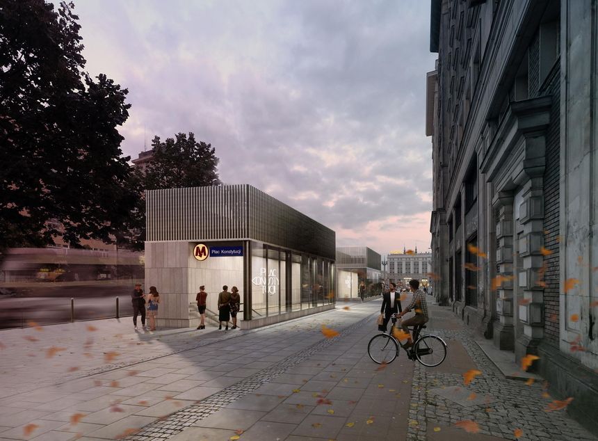 Metro Plac Konstytucji - wizualizacja