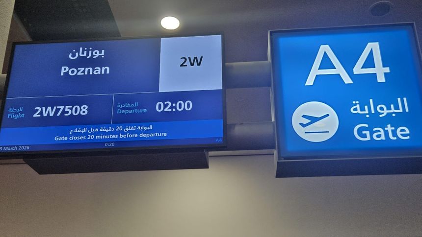 Lot z Dubaju do Poznania