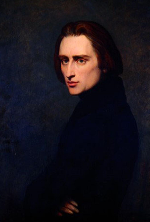 Portret Liszta (1837), mal. Ary Scheffer, domena publiczna