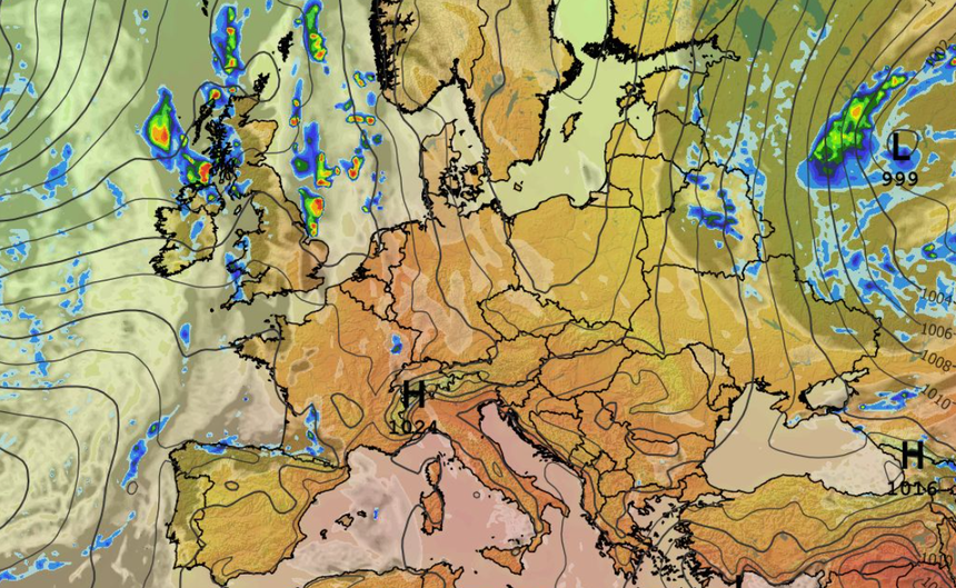 Chwilowe natężenie opadu, zachmurzenie, temperatura i ciśnienie 29.06