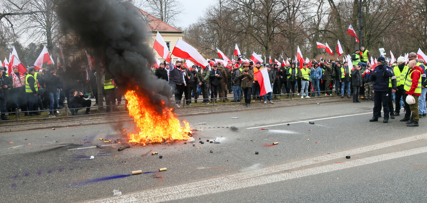 protest rolników w Warszawie