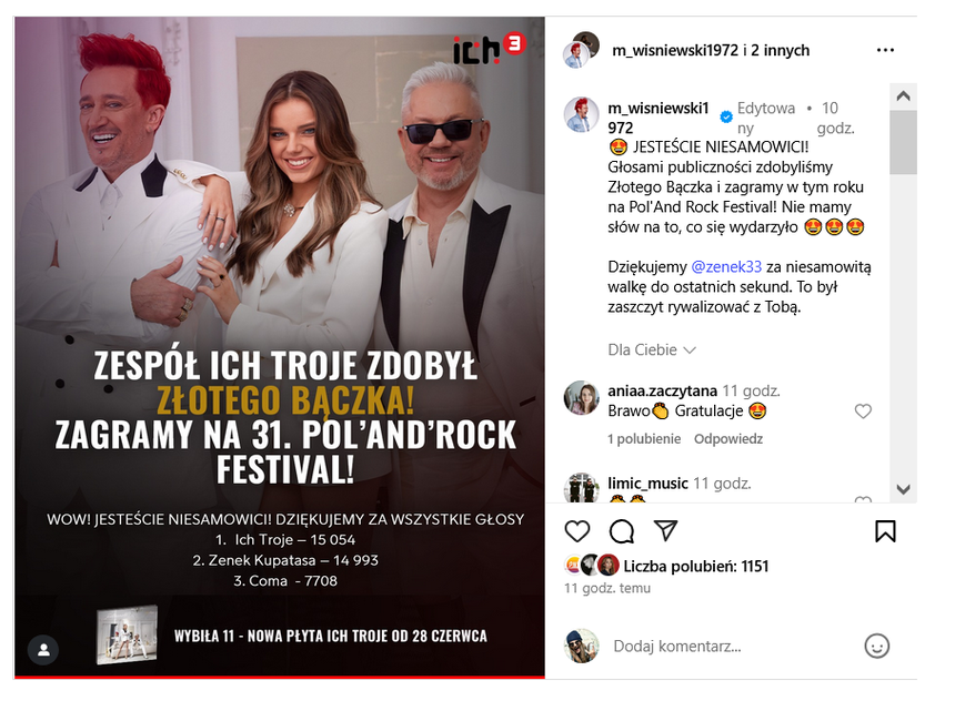 Michał Wiśniewski Instagram