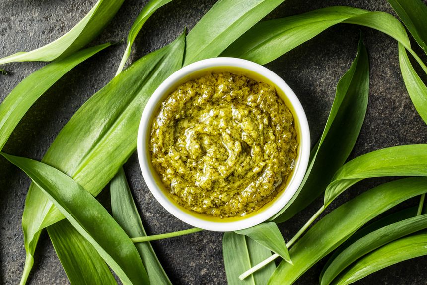 Pesto z czosnku niedźwiedziego