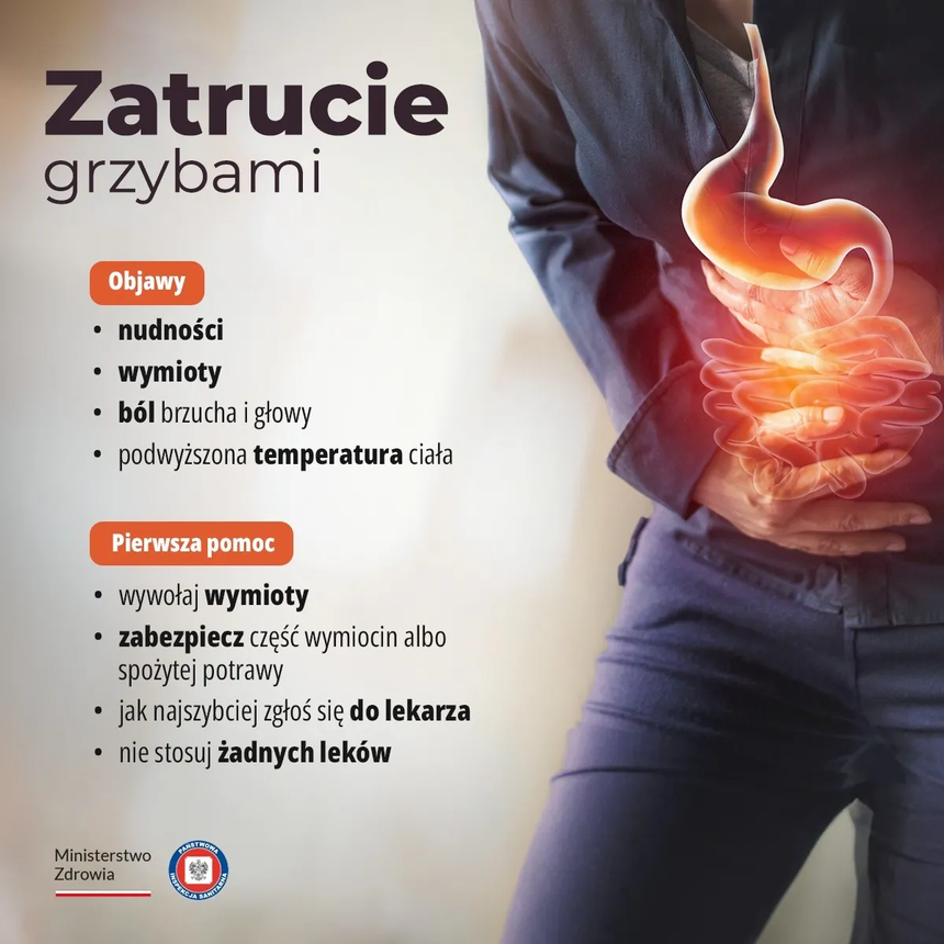 zatrucie grzybami objawy zatrucia