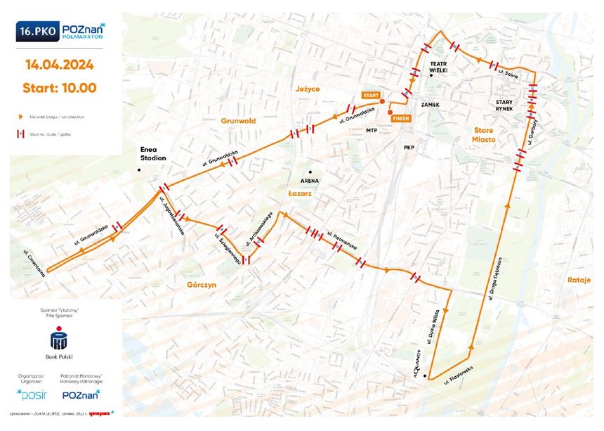 Mapa 16. PKO Poznań Półmaraton