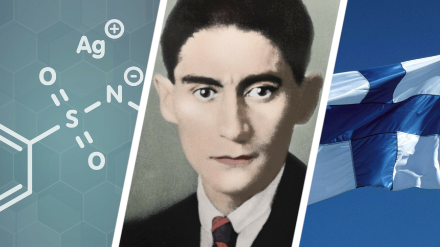 Molekuła, Franz Kafka, flaga Finlandii - materiały poglądowe