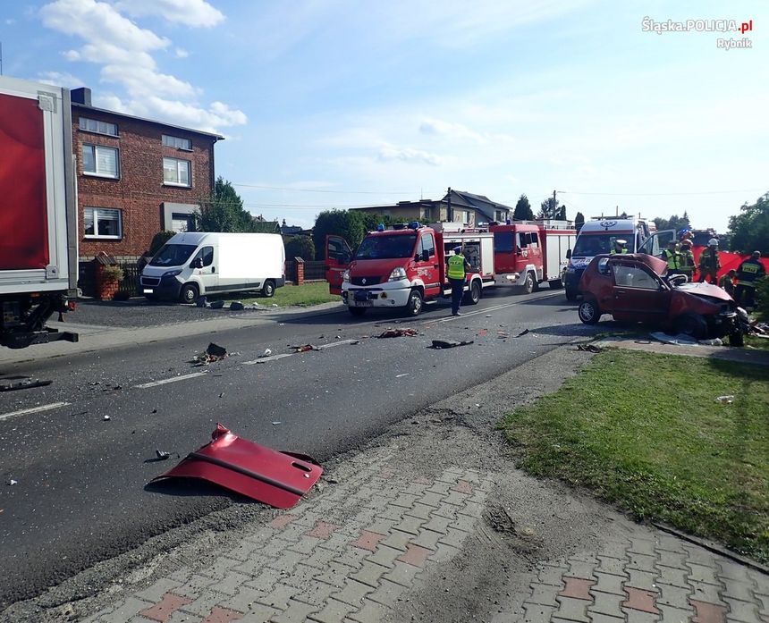 Wypadek w Świerklanach