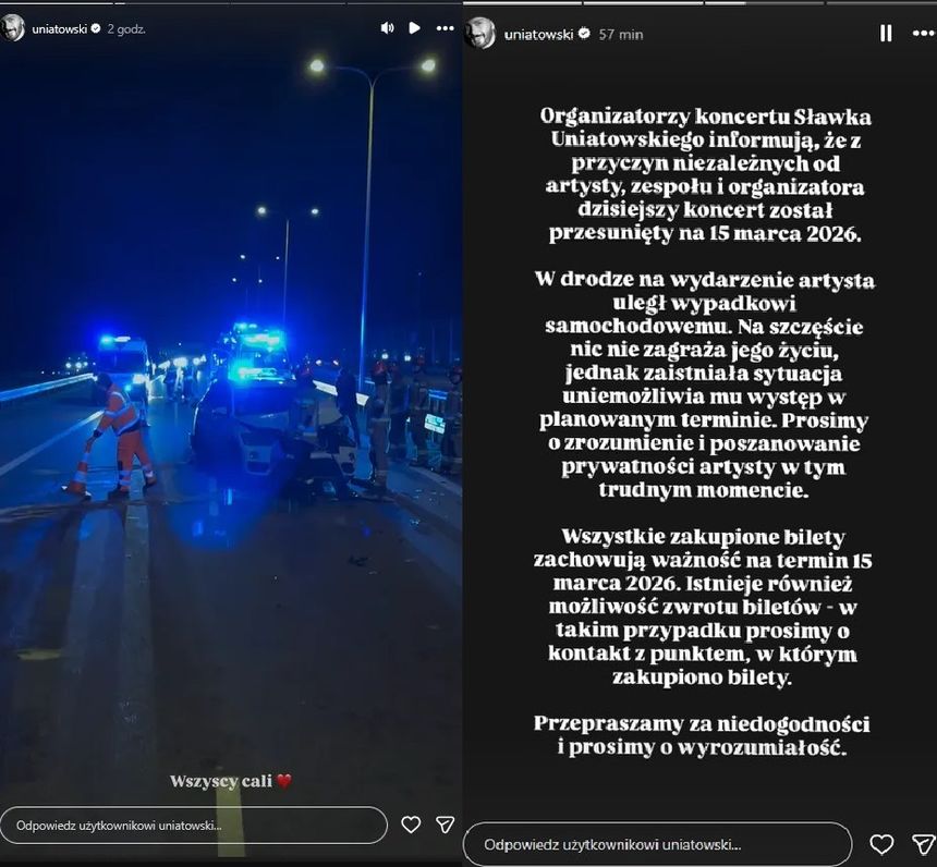 Sławek Uniatowski miał wypadek samochodowy
