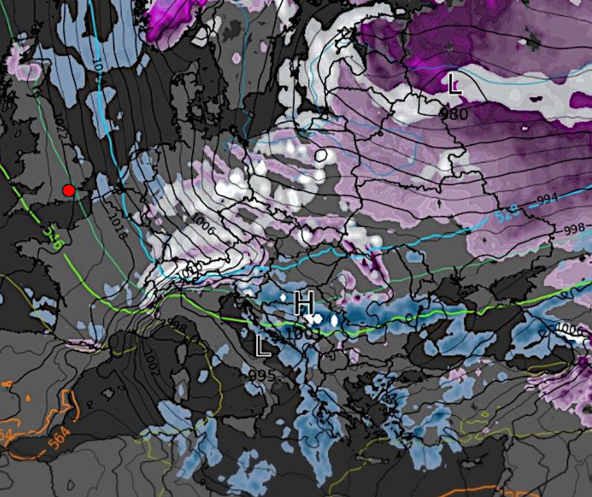Opady śniegu i ujemne temperatury