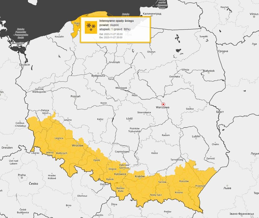 IMGW - nowe ostrzeżenia pogodowe