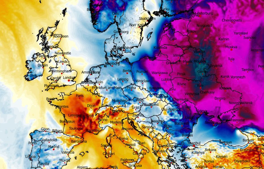 Anomalia temperatury mierzona na wysokości 2 m nad powierzchnią gruntu 03.02