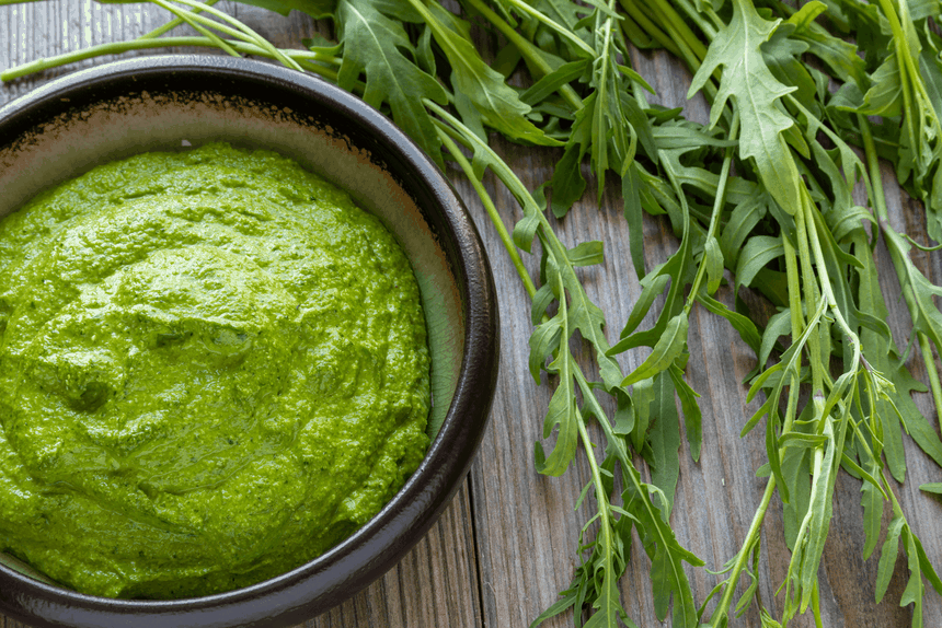zielone pesto z rukoli