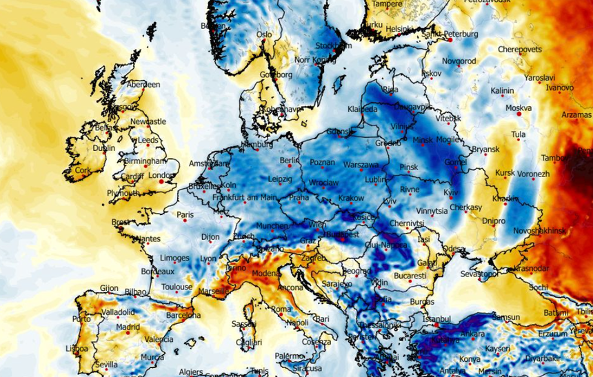 Anomalia temperatury mierzona na wysokości 2 m nad powierzchnią gruntu 01.04