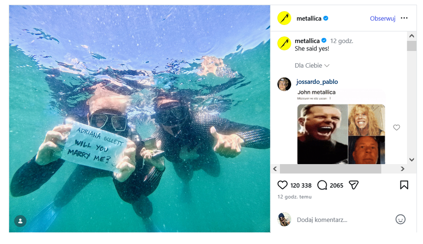Metallica Instagram
