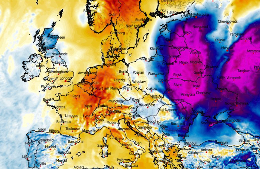 Anomalia temperatury mierzona na wysokości 2 m nad powierzchnią gruntu 16.01