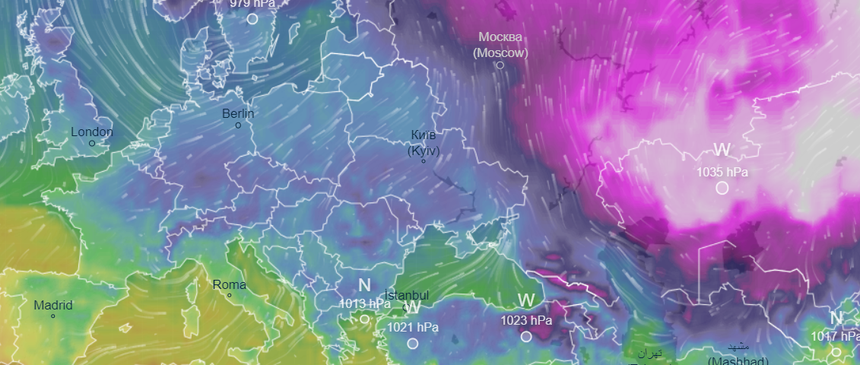 Temperatura w Europie 15.01.2024