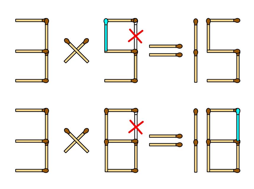 Zagadka matematyczna IQ z zapałkami. Rozwiązanie