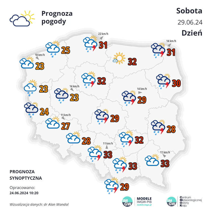Prognoza pogody na sobotę 29.06