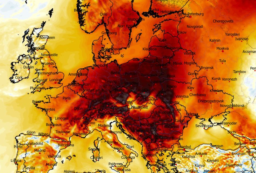 Anomalia temperatury na wysokości 2 m 10.12