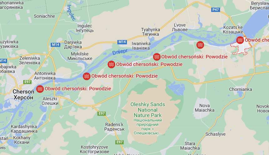 Powódź w południowej Ukrainie