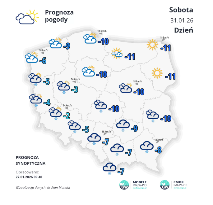 IMGW, pogoda, mrozy i zima w Polsce