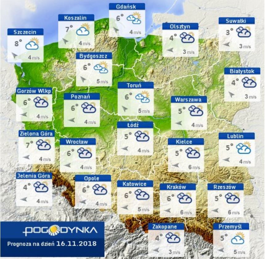 Prognoza pogody IMGW 16.11|undefined
