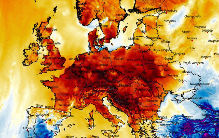 Anomalia temperatury mierzona na wysokości 2 m nad powierzchnią gruntu 07.03