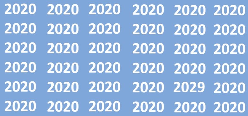 Znajdź błędnie zapisaną liczbę 2020