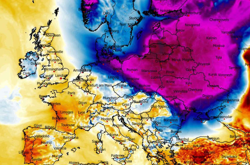 Anomalia temperatury mierzona na wysokości 2 m nad powierzchnią gruntu 01.02