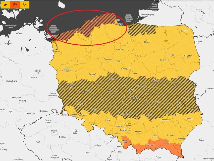 Silny wiatr będzie powoli ustępował