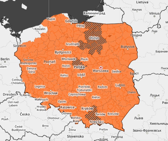pogoda, alerty IMGW, burze w Polsce