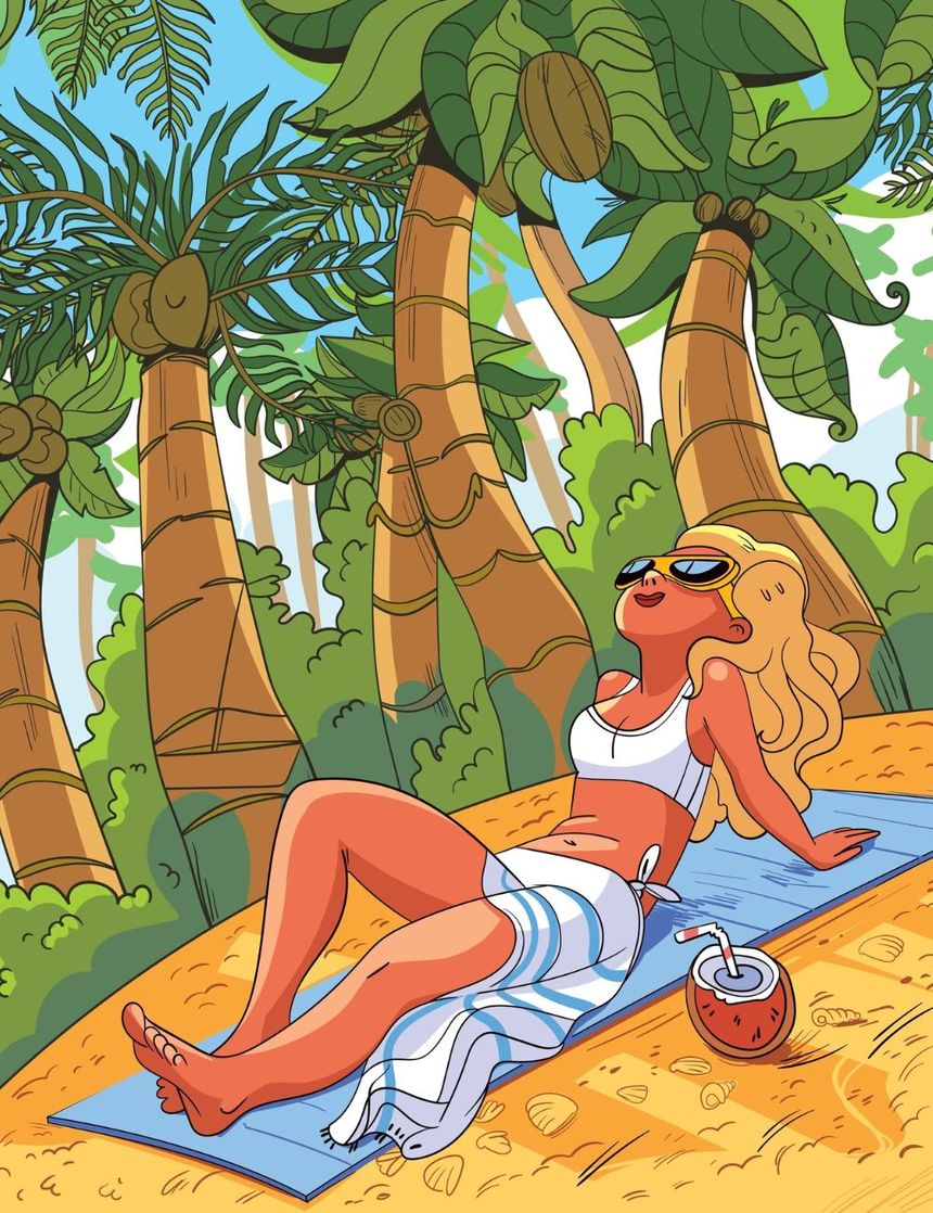 Obrazek: kobieta na plaży