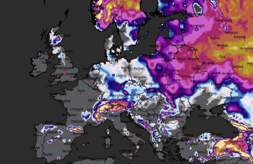Grubość pokrywy śnieżnej 30.01