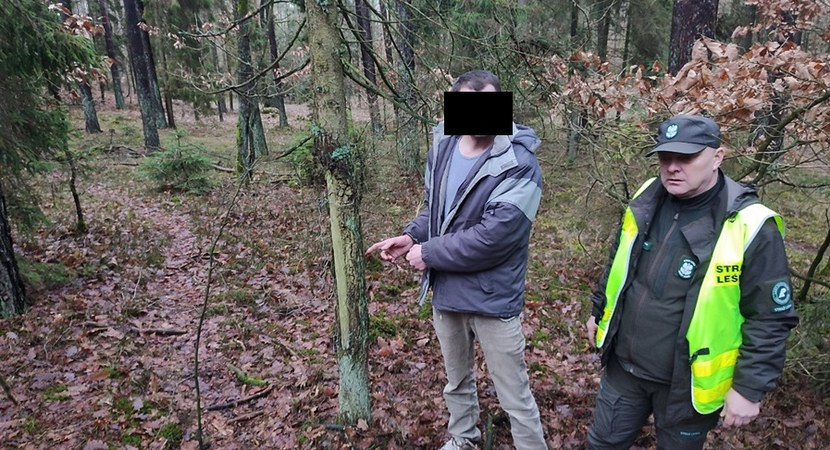 Kłusownik złapany na gorącym uczynku